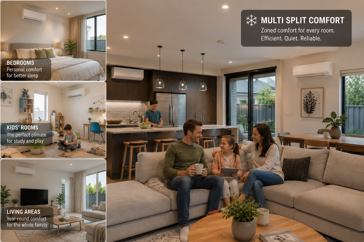 Example Melbourne suburban home upgraded to multi split