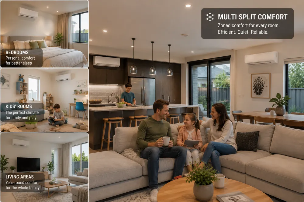Example Melbourne suburban home upgraded to multi split