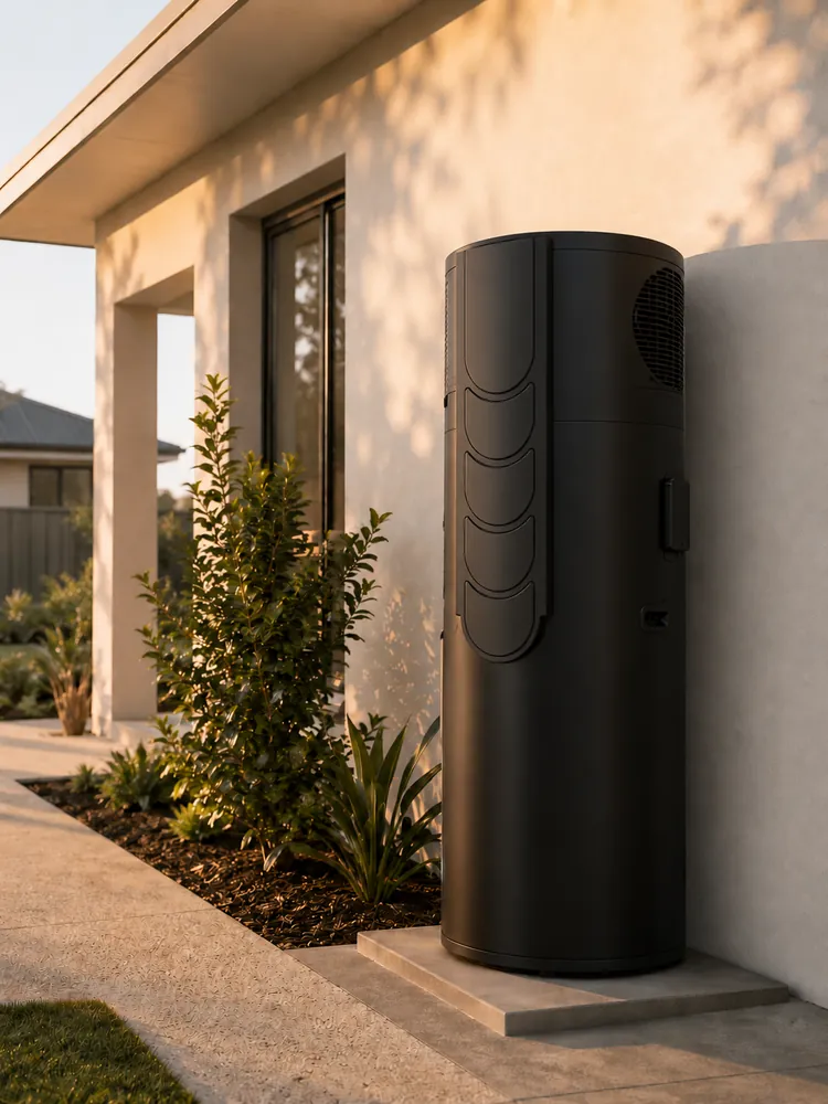Hot water heat pump system for a Victorian home